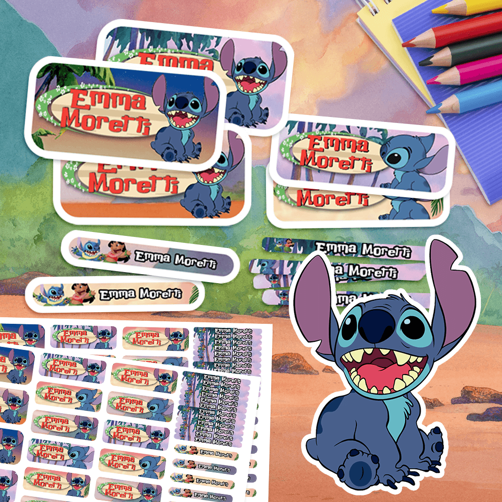 Etiquetas Escolares - Stitch