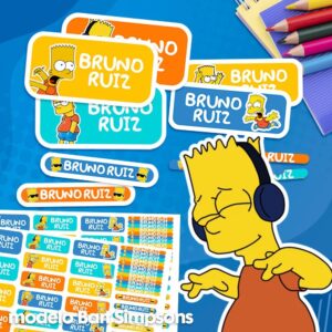 Bart Simpsons - Etiquetas personalizadas