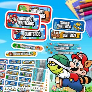 Mario Bros - Etiquetas Personalizadas