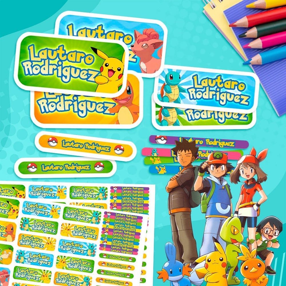 Etiquetas Escolares - Pokemon