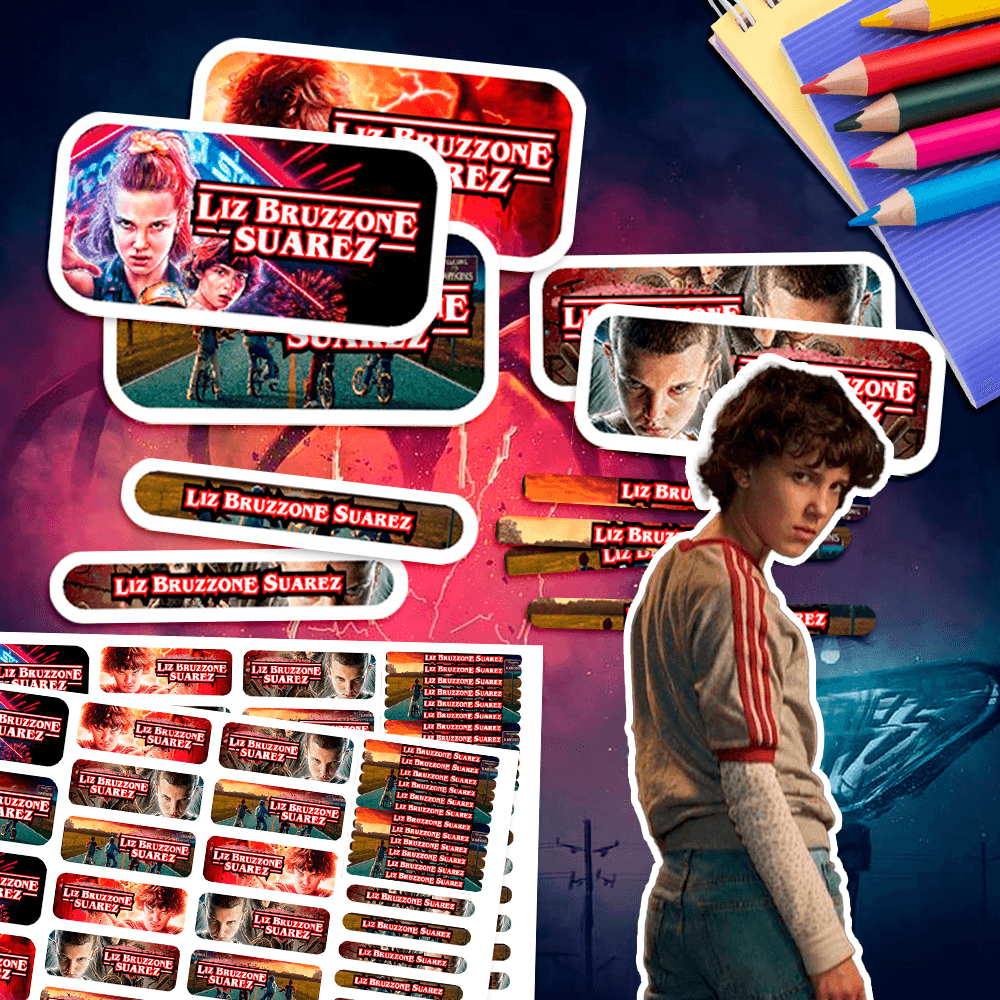 Etiquetas Escolares - Stranger Things