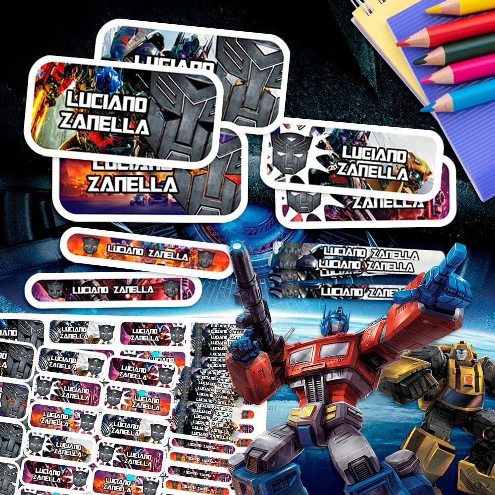 Etiquetas Escolares - Transformers