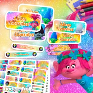 Trolls - Etiquetas Personalizadas