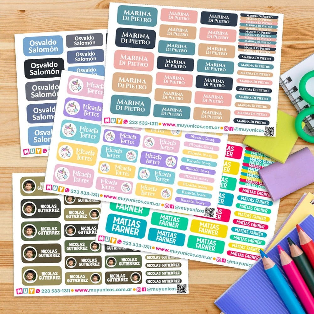 Etiquetas Escolares - Personalizable