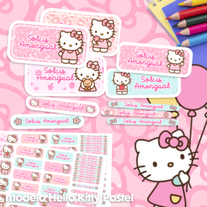 Hello Kitty Pastel - Etiquetas Personalizadas